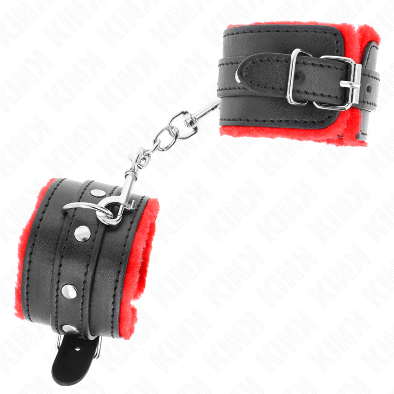 KINK - PREMIUM RED LEATHER LINING WRIST WITH ADJUSTABLE BLACK BELT 17-29 CM X 6 CM