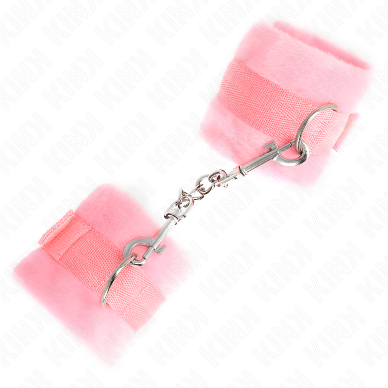 KINK - PINK BEGINNER LEATHER HANDCUFFS 30 X 7 CM
