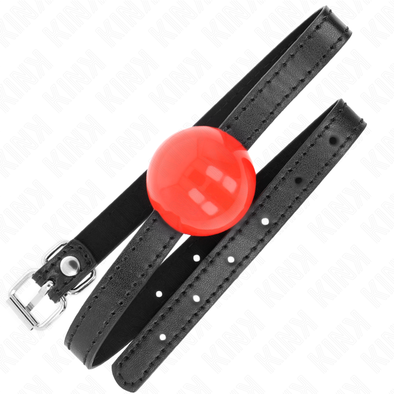 KINK - MORDAZA DE BOLA SIMPLE ROJA 4 CM 65 x 1,5 CM