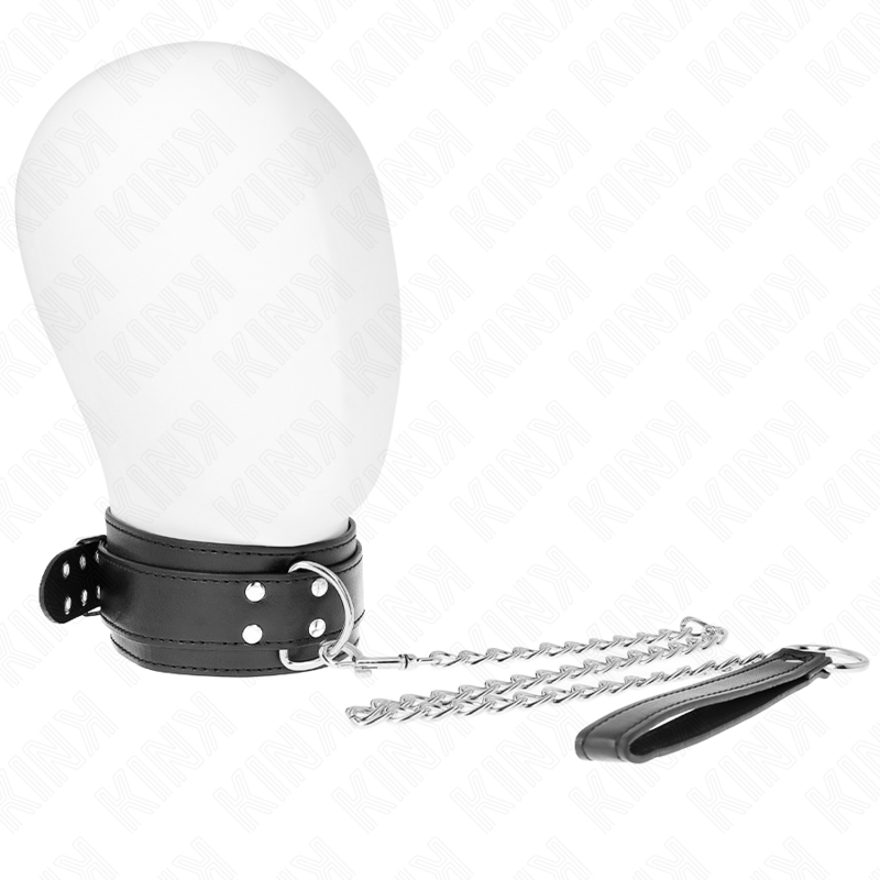 KINK - NECKLACE WITH STRAP 65 CM ADJUSTABLE SILVER BUCKLES 33-46 CM X 5.5 CM