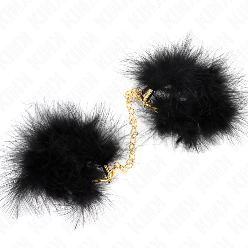 KINK - FEATHER HANDCUFFS WITH GOLD CHAIN MODEL 0