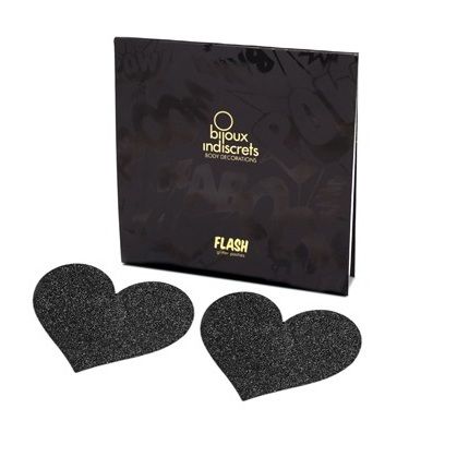 JOYERÍA - CORTES PARA PEZONES INDISCRETOS FLASH BLACK HEART