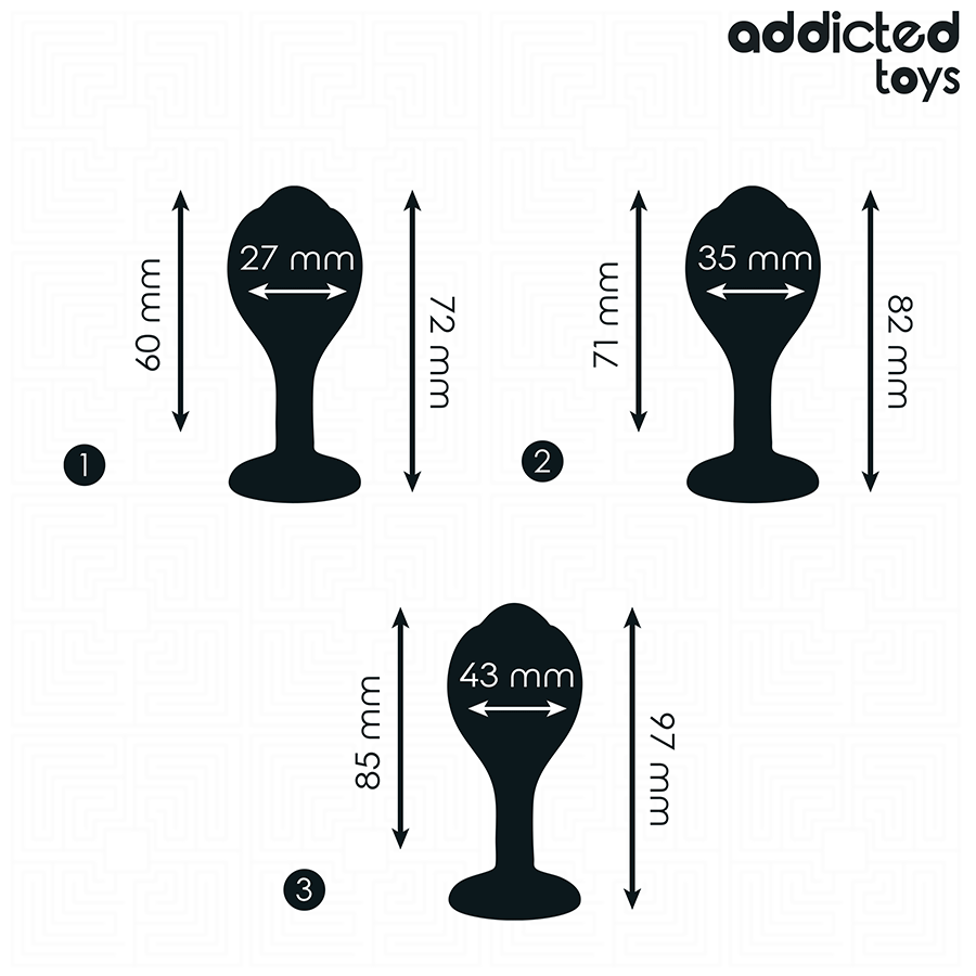 ADDICTED TOYS - SET OF 3 ANAL PLUG WITH JEWEL