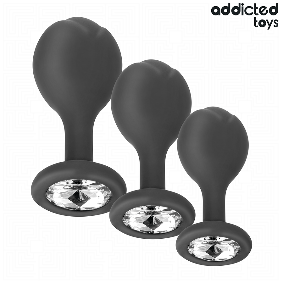 ADDICTED TOYS - SET OF 3 ANAL PLUG WITH JEWEL