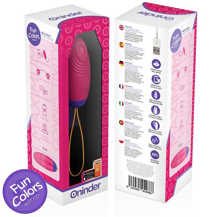 ONINDER CUTE - SILICONE EGG WITH VIBRO-WAVES AND LOVE PLEASURE - FREE WORLDWIDE APP