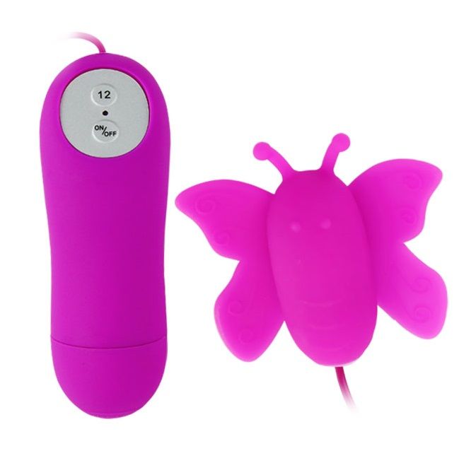 LOVE EGGS BUTTERFLY CLITORAL STIMULATOR 12 SPEED PURPLE REMOTE CONTROL