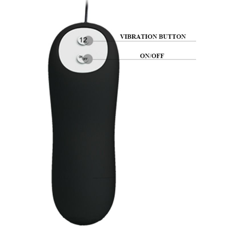 PRETTY LOVE - ANAL PLUG ANCHORA SILICONE SHAPE 12 VIBRATION MODES BLACK