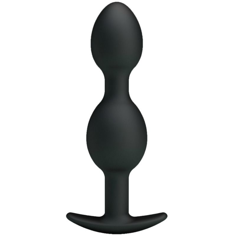 PRETTY LOVE - BOLAS ANALES DE SILICONA NEGRAS DE 12,5 CM
