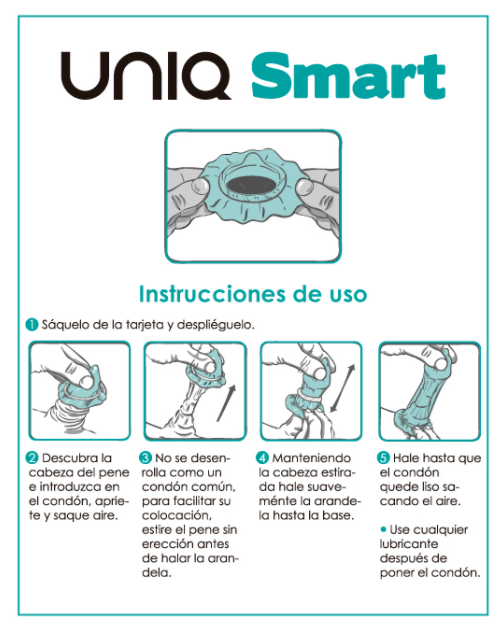 UNIQ - PRESERVATIVOS PRE-ERECCIÓN SMART LIBRE DE LÁTEX 3 UNIDADES