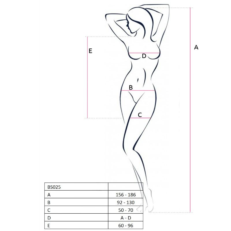 PASSION - WOMEN BS025 BODYSTOCKING WHITE DRESS ONE SIZE STYLE