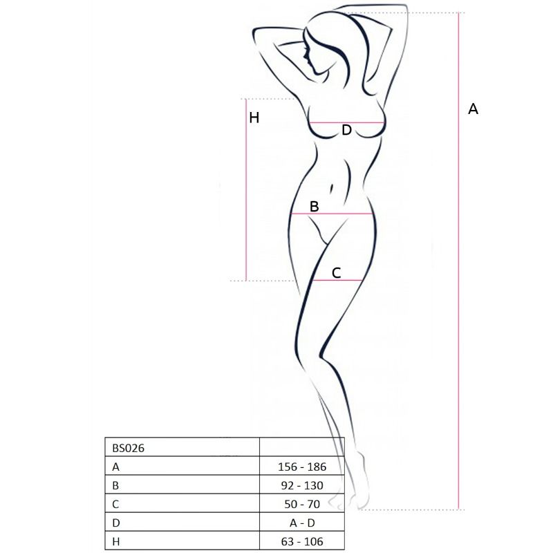 PASSION - WOMEN BS026 BODYSTOCKING WHITE DRESS ONE SIZE STYLE