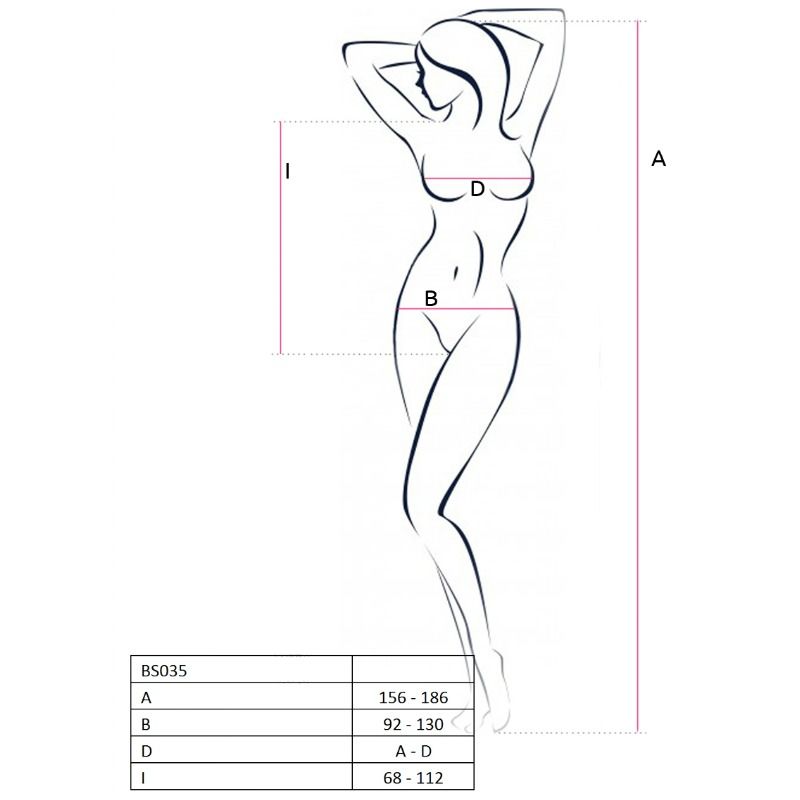 PASIÓN - MUJER BS035 BODYSTOCK BLANCO TALLA ÚNICA