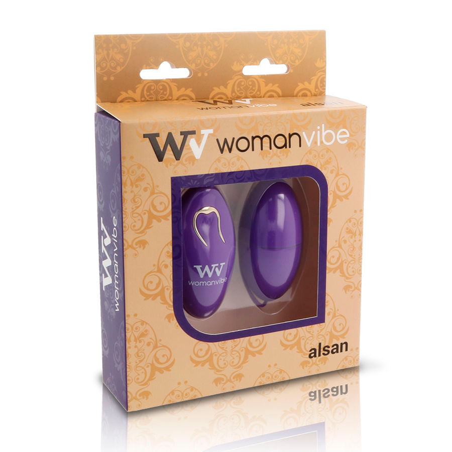 WOMANVIBE - ALSAN HUEVO CONTROL REMOTO SILICONA NEGRO MORADO