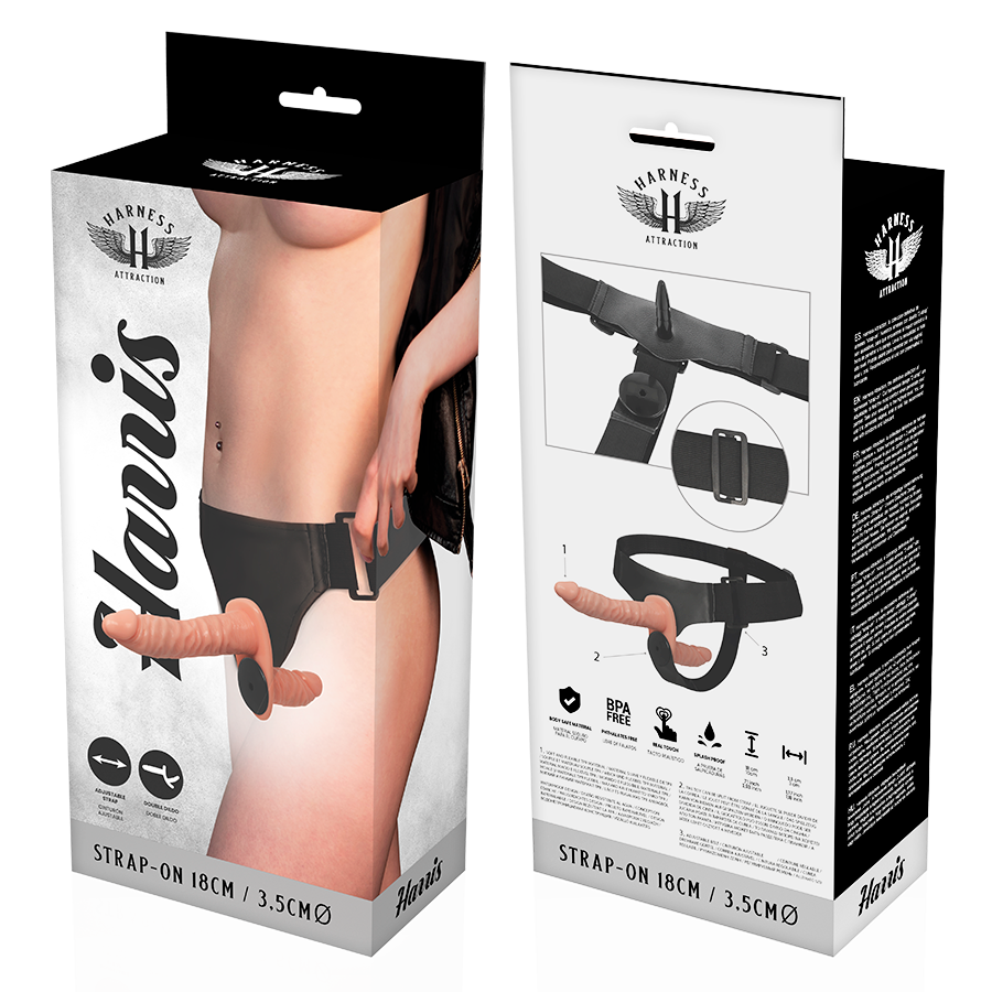 HARNESS ATTRACTION - HARRIS DOUBLE PENETRATION WITH VIBRATION 18 CM -O- 3.5 CM