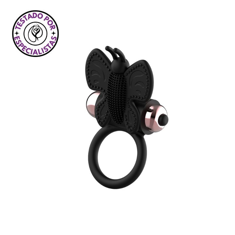 COQUETTE CHIC DESIRE - BUTTERFLY RING WITH VIBRATOR BLACK/GOLD
