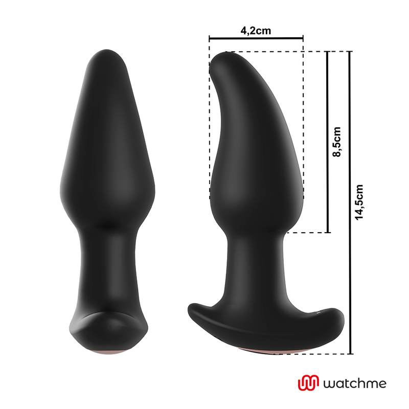 ANBIGUO - WATCHME VIBRADOR PLUG ANAL DE CONTROL REMOTO CON ROTACIÓN DE PERLA AMADEUS