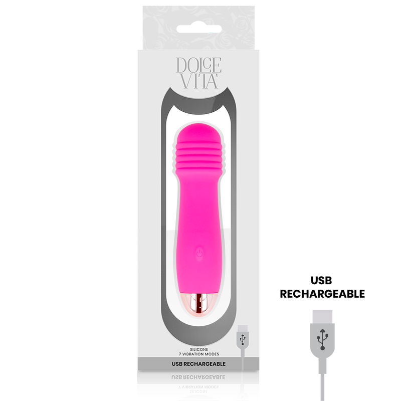 PINK 7 THREE-SPEED RECHARGEABLE VIBRATOR