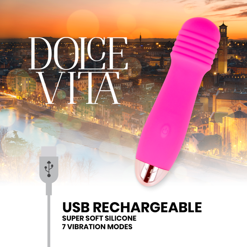 PINK 7 THREE-SPEED RECHARGEABLE VIBRATOR