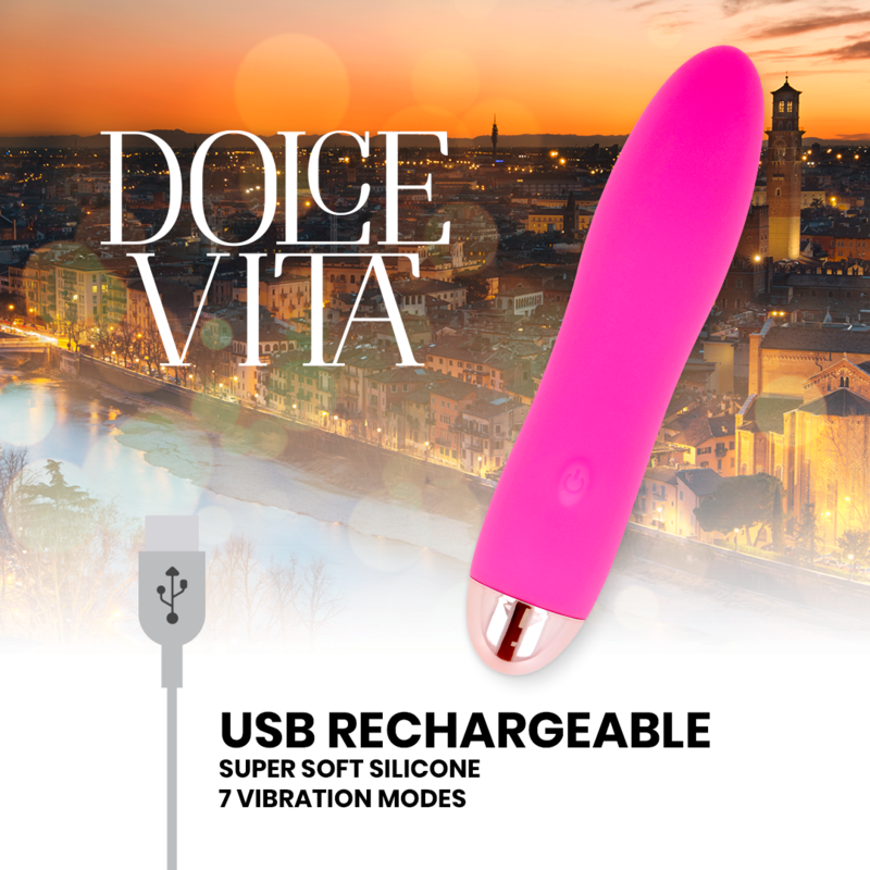 FOUR PINK 7 SPEEDS RECHARGEABLE VIBRATOR