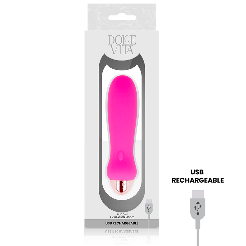FIVE PINK RECHARGEABLE VIBRATOR 7 SPEEDS