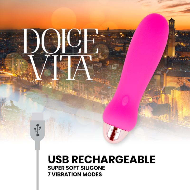 FIVE PINK RECHARGEABLE VIBRATOR 7 SPEEDS