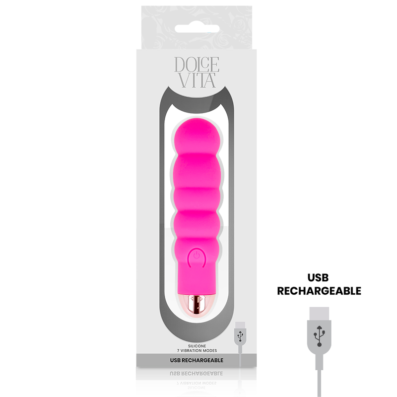 SIX PINK 7 SPEED RECHARGEABLE VIBRATOR