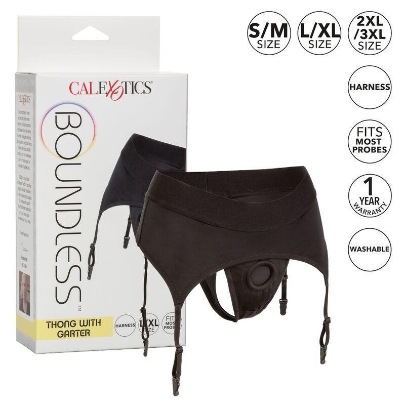 CALEXOTICS - BOUNDLESS THONG WITH GATHER S/M