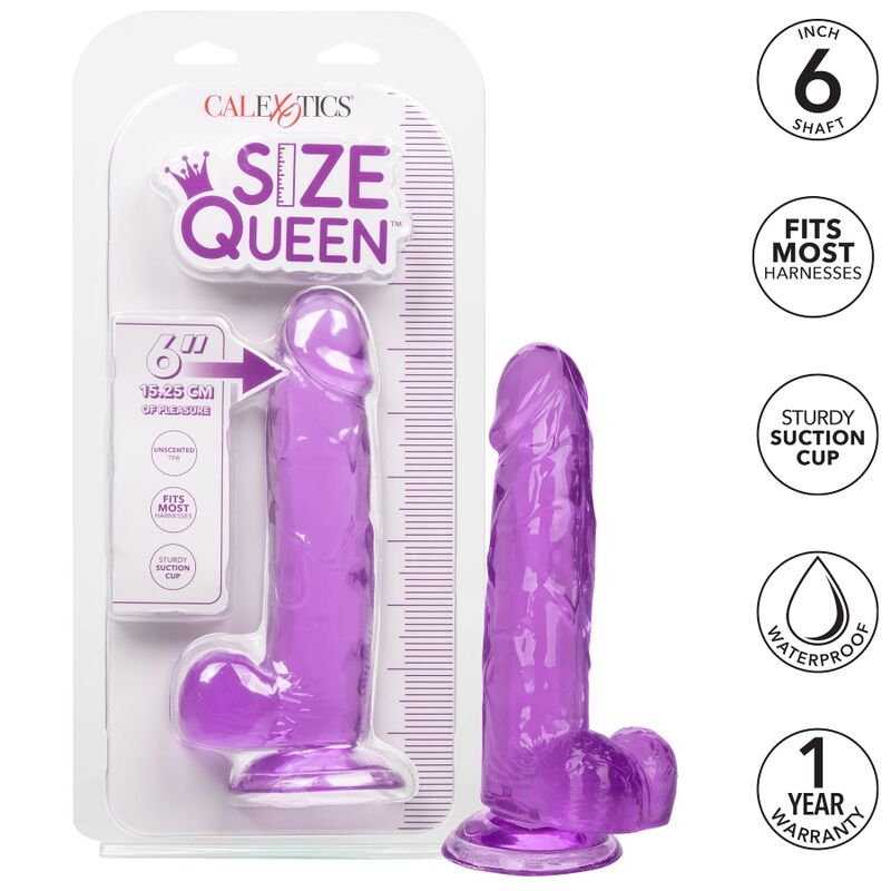 CALEXOTICS - PURPLE QUEEN SIZE DILDO 15.3 CM