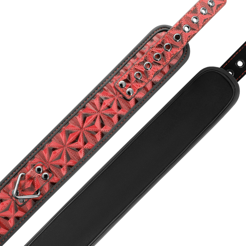 BEGME - COLLAR DE CUERO VEGANO EDICIÓN ROJA PREMIUM CON FORRO DE NEOPRENO