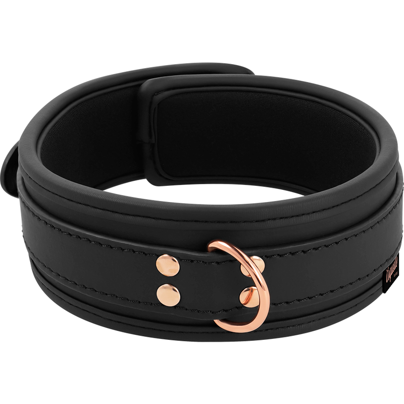 COQUETTE CHIC DESIRE - FANTASY VEGAN LEATHER NECKLACE WITH NEOPRENE LINING AND HANDLE
