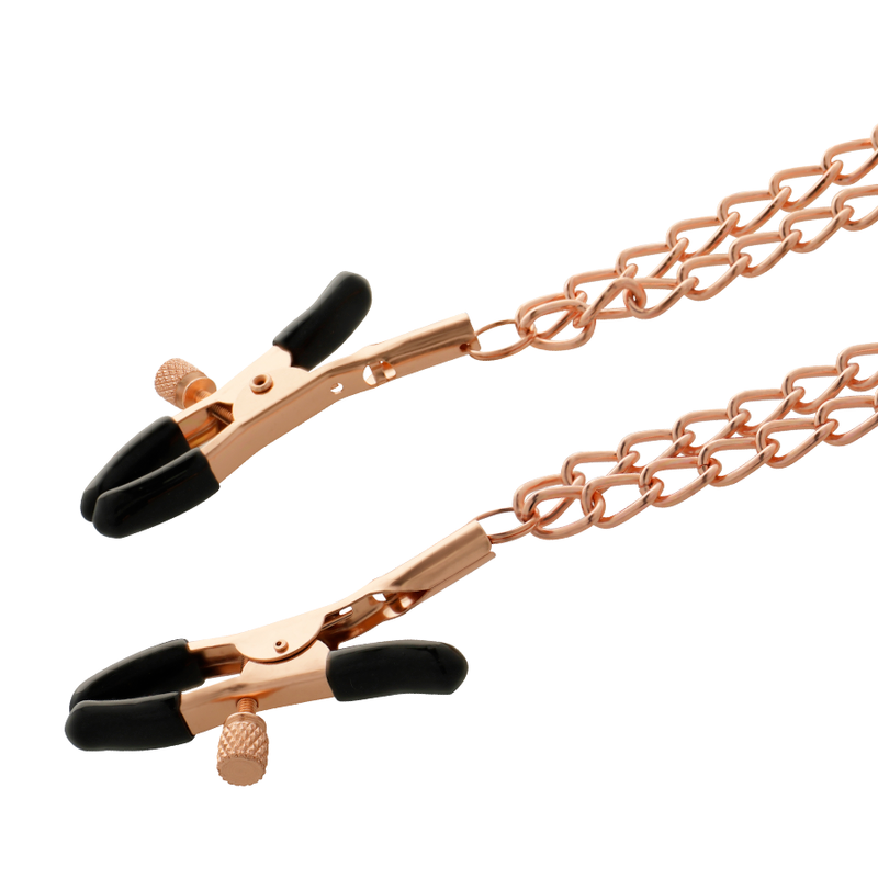 COQUETTE CHIC DESIRE - FANTASY METAL TOE CLIPS WITH CHAIN