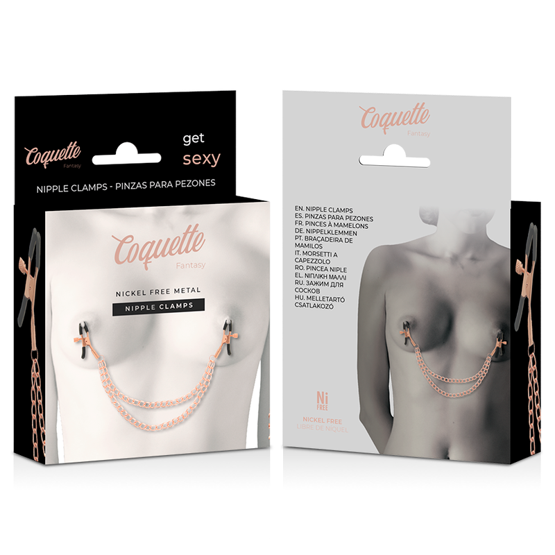 COQUETTE CHIC DESIRE - FANTASY METAL TOE CLIPS WITH CHAIN
