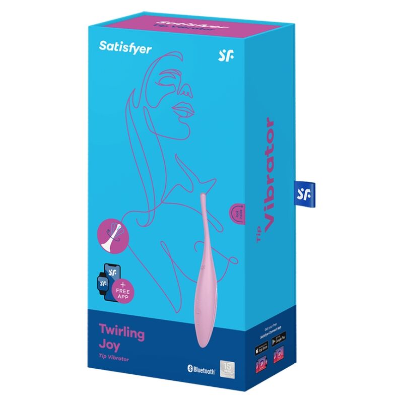 SATISFYER - VIBRADOR CON PUNTA PARA CLÍTORIS TWIRLING JOY ROSA