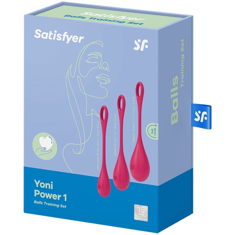 SATISFYER - SET DE ENTRENAMIENTO DE POTENCIA YONI 1 ROJO