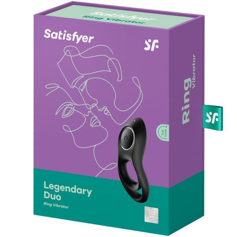 SATISFYER - LEGENDRIO DUO ANILLO VIBRADOR NEGRO