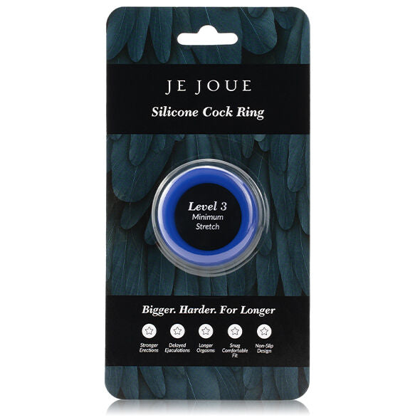 JE JOUE - ANILLO DE SILICONA AZUL MÍNIMO ASFIXIA