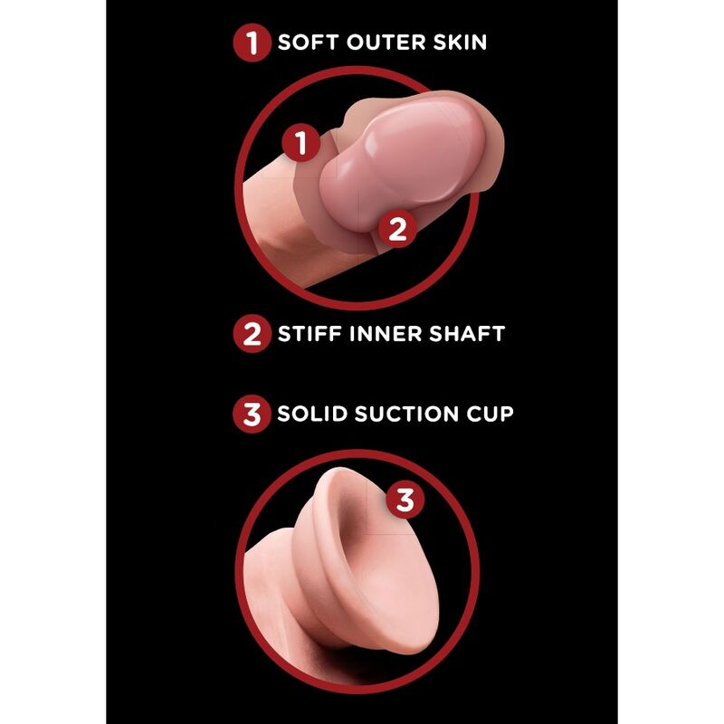 KING COCK - PLUS DILDO 3D CON BOLAS COLUMPIO 20,3 CM