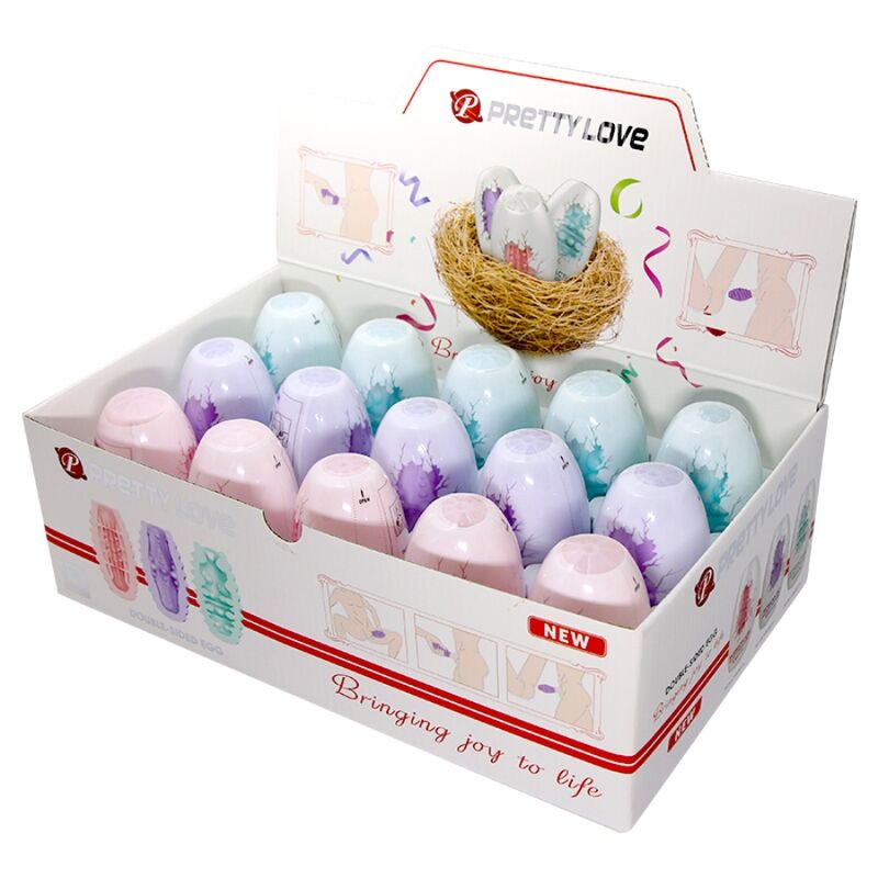 PRETTY LOVE - DOUBLE SIDED MASTURBATOR EGG - 15 UNITS