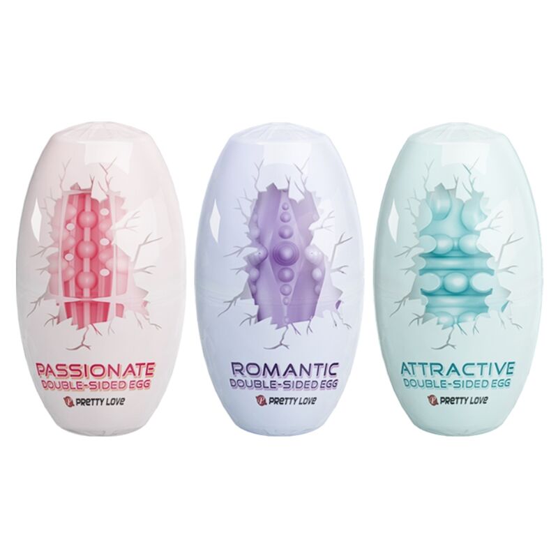 PRETTY LOVE - DOUBLE SIDED MASTURBATOR EGG - 15 UNITS