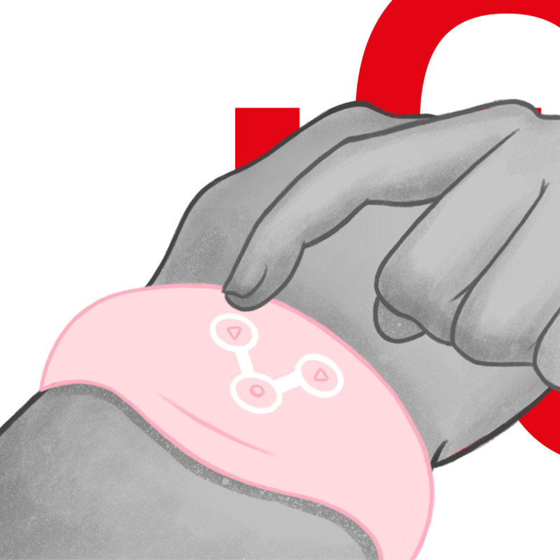 WATCHME - RELOJ CON TECNOLOGÍA INALÁMBRICA EN COLOR ROSA SUAVE