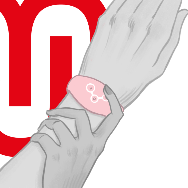 WATCHME - RELOJ CON TECNOLOGÍA INALÁMBRICA EN COLOR ROSA SUAVE
