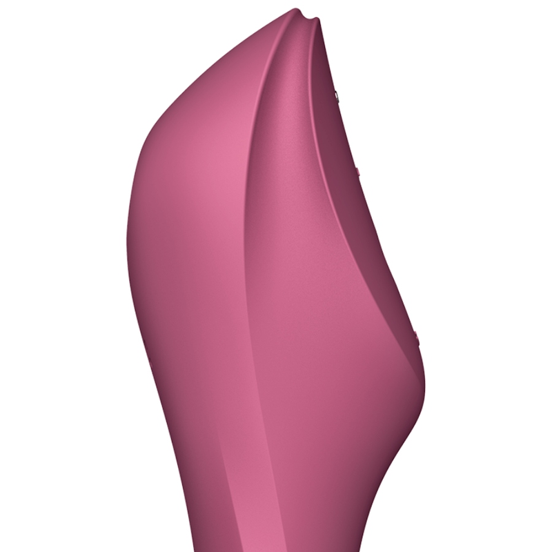 SATISFYER - VIBRADOR CURVY TRINITY 3 AIR PULSE ROJO
