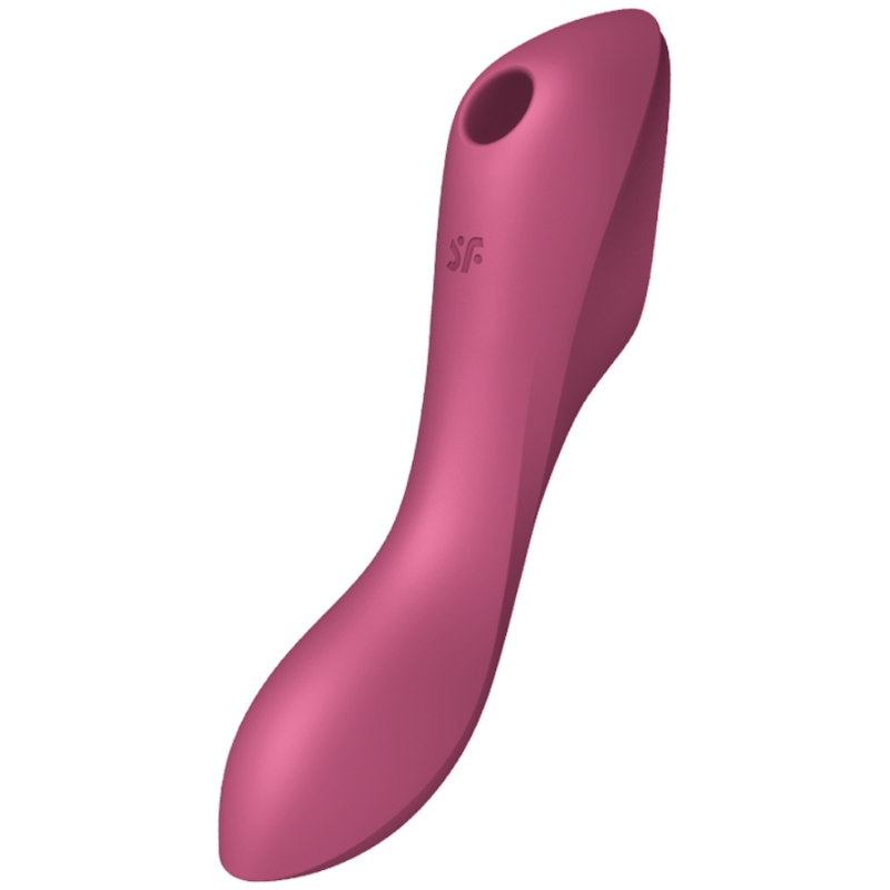 SATISFYER - VIBRADOR CURVY TRINITY 3 AIR PULSE ROJO