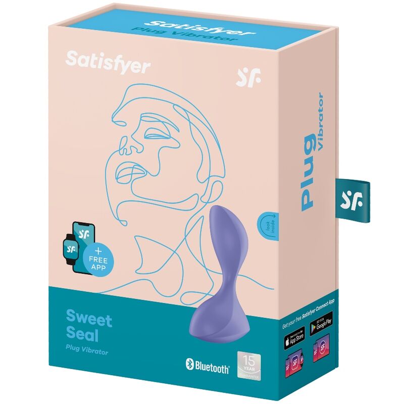 SATISFYER - SWEET SEAL APP VIBRATING PLUG VIOLET
