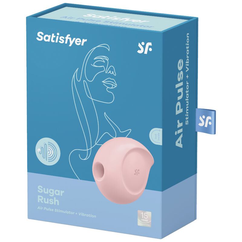 SATISFYER - SUGAR RUSH AIR PULSE STIMULATOR AND VIBRATOR PINK