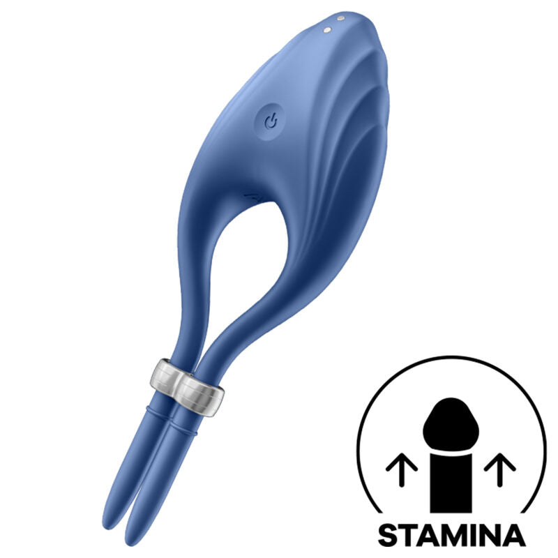 SATISFYER - BLUE DUELISM RING VIBRATOR