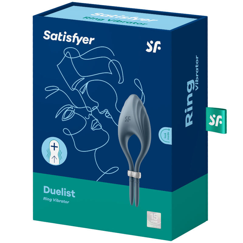 SATISFYER - BLUE DUELISM RING VIBRATOR