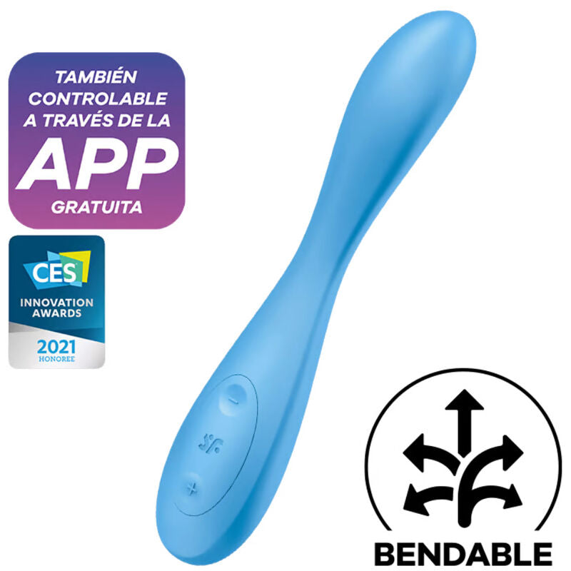 SATISFYER - G-SPOT FLEX 4+ MULTIVIBRATOR APP BLUE