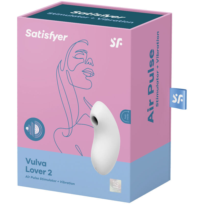 SATISFYER - ESTIMULADOR Y VIBRADOR DE PULSACIONES DE AIRE VULVA LOVER 2 AZUL