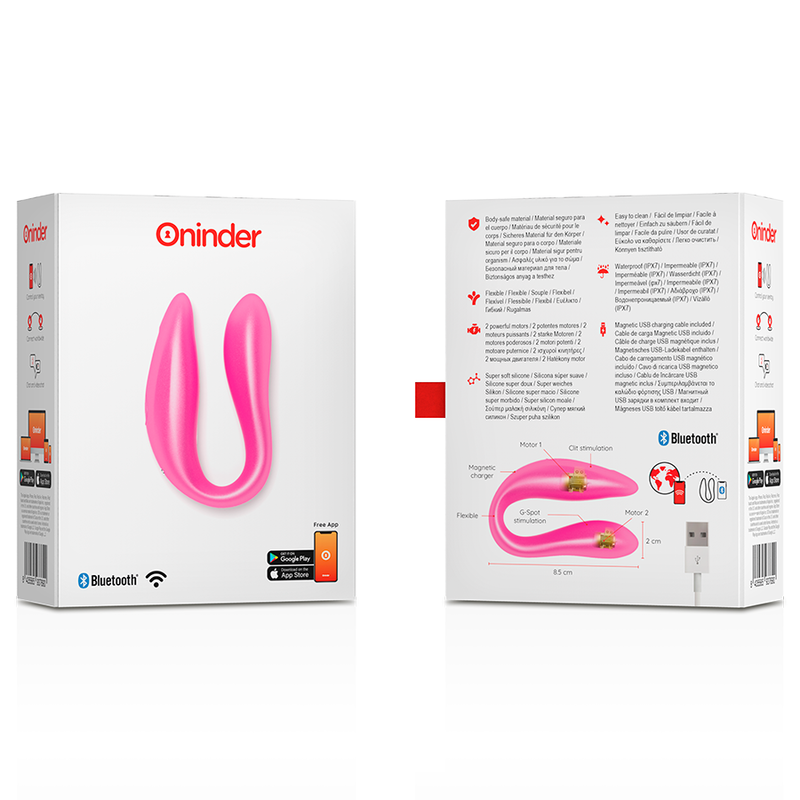 ONINDER - LISBON G-SPOT &amp; CLITORAL STIMULATOR BLACK - FREE APPLICATION